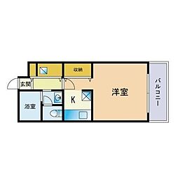ピュアパレス ワンルームの間取図画像