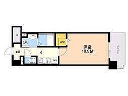 福岡市南区大楠2丁目マンション 1Kの間取図画像