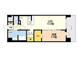 福岡市南区大楠2丁目マンション 1LDKの間取図画像