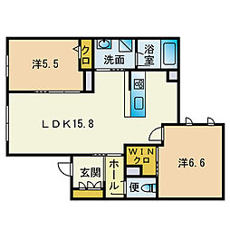 間取図画像 2LDK