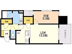RJRプレシア大橋駅前 1LDKの間取図画像