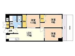 ローレルハイツ大橋 3LDKの間取図画像