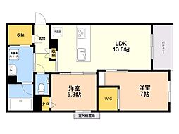 コンフォート H2026 2LDKの間取図画像