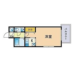 エステート・モア高宮セゾン 1Kの間取図画像