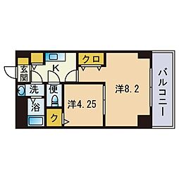 グリーンズ平尾 2Kの間取図画像