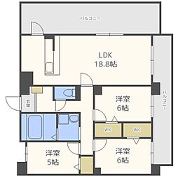 ラヴィアン宮前2号館 3LDKの間取図画像
