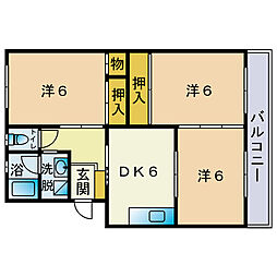 ロイヤルコーポ神田 3DKの間取図画像