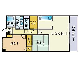 セピアコート博多南 2LDKの間取図画像