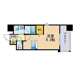 エンクレスト姪浜 ワンルームの間取図画像