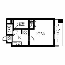 テーラ・ベルデ 1Kの間取図画像