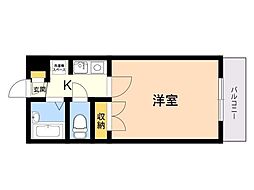 ベルトピア福岡1 1Kの間取図画像