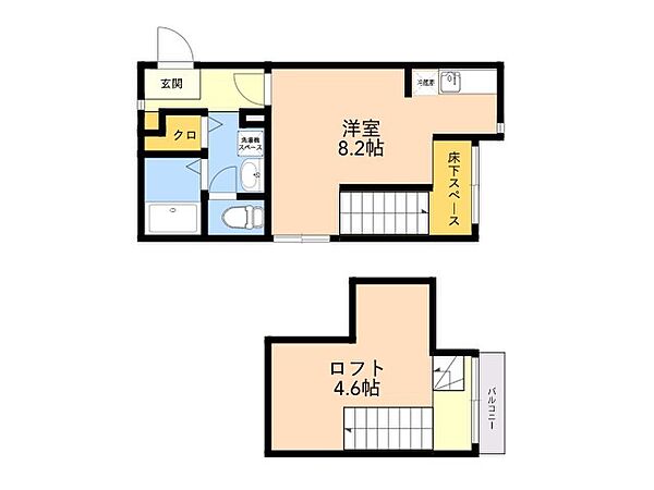 クリスタルＫ学研都市 103｜福岡県福岡市西区西都１丁目(賃貸アパート1K・1階・23.90㎡)の写真 その2