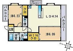 間取図画像 2LDK