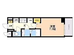 Catenaccio周船寺 1Kの間取図画像