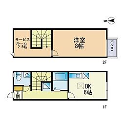 イエローコート・ヨコハマA 1DKの間取図画像