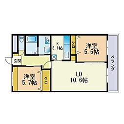 間取図画像 2LDK