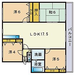 龍ハイツ 4LDKの間取図画像