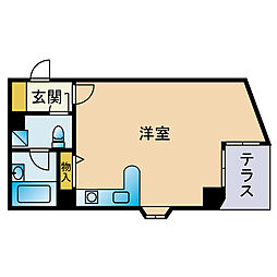 ジョイナス別府 ワンルームの間取図画像