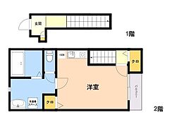 リック城南 ワンルームの間取図画像