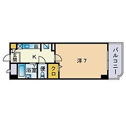 ソレアードエスパシオ 1Kの間取図画像