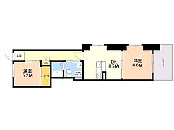 PARKSIDEGARDEN 2DKの間取図画像