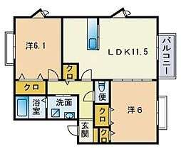 間取図画像 2LDK