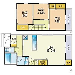 ブラウンダッハ 3LDKの間取図画像