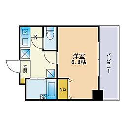 サングリーン藤崎 1Kの間取図画像