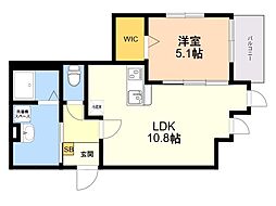 3ON 1LDKの間取図画像