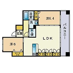 ラピスラズリ 2LDKの間取図画像