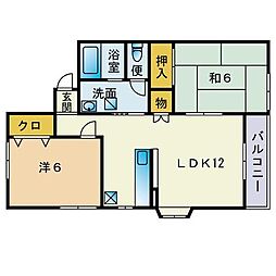 ハピネス飯倉 2LDKの間取図画像