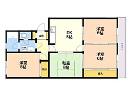 第3八郎丸ビル 4DKの間取図画像