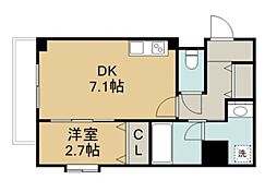 エスペランサ 1DKの間取図画像