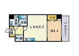 テングッド藤崎 1LDKの間取図画像