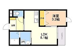 仮称)早良区飯倉6丁目新築AP 1LDKの間取図画像