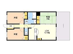 クレアールガーデンズ室見 3LDKの間取図画像