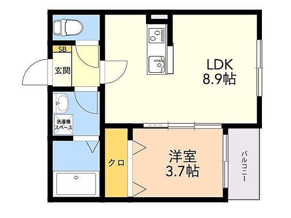 サニーガーデン博多南 101｜福岡県春日市上白水９丁目(賃貸アパート1LDK・1階・30.21㎡)の写真 その2