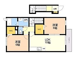 フースミーツハウスＡ 2階2LDKの間取り