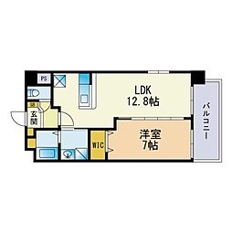 ありの実　1 2階1LDKの間取り