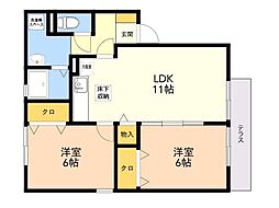 間取図画像 2LDK