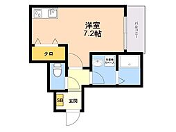 フォレスト光町 ワンルームの間取図画像