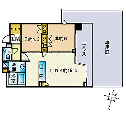 クリオ春日原 2LDKの間取図画像