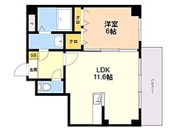 カラコレス3 1LDKの間取図画像