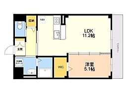 春日市上白水6丁目マンション 1LDKの間取図画像