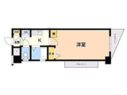 パークコート太宰府 1Kの間取図画像