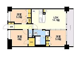 シグレア下大利 3LDKの間取図画像