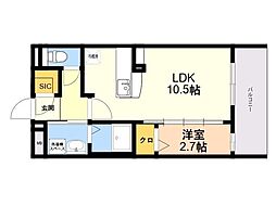 RAY GRAYD shinonome 1LDKの間取図画像