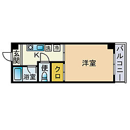 グラッツェ ワンルームの間取図画像