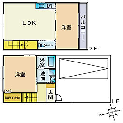 ブライトパティオさくら 2LDKの間取図画像