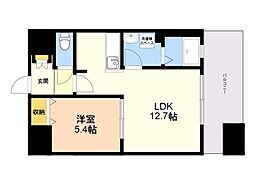 カルム南福岡 1LDKの間取図画像
